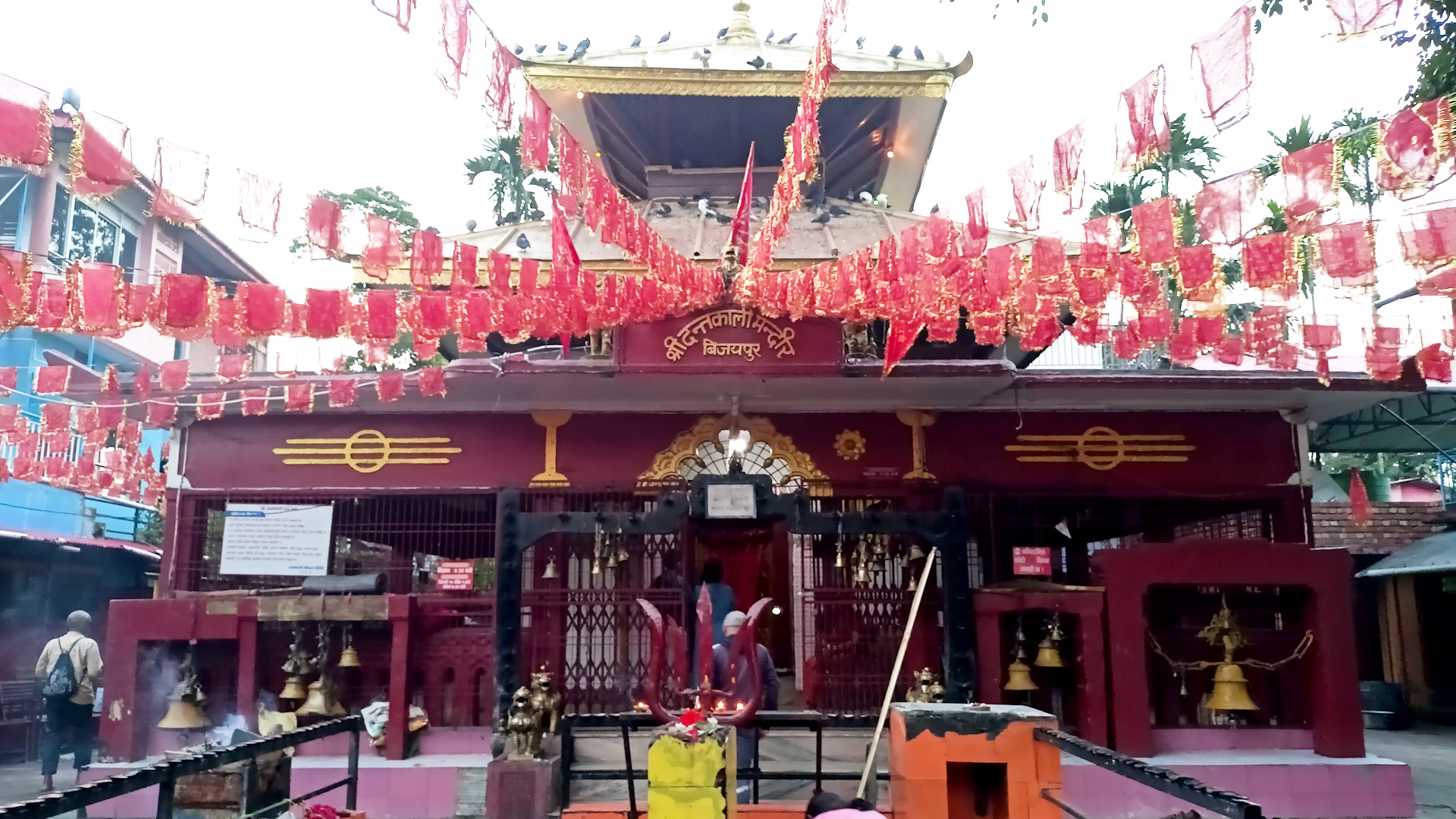 घट्नास्थापनका दिन दन्तकाली मन्दिरमा जमरा राखेपछि दुर्गामाताको विधिवत रुपमा पूजाआजा शुरु